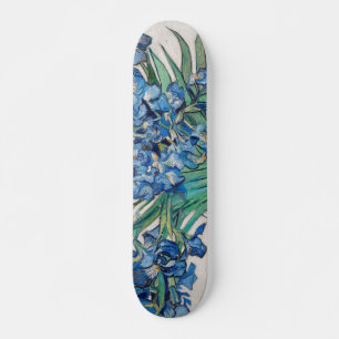 Skateboard Lirios azules por Vincent Van Gogh Arte Fino