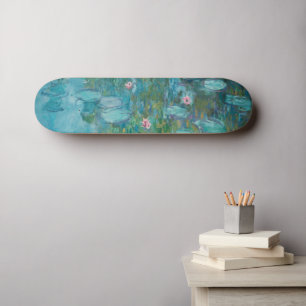 Skateboard Lirios de Agua, Pintura al Óleo de Arte Fino, Clau