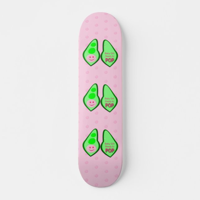 Skateboard Listo para pop Girl Pea Rosa (Anverso )