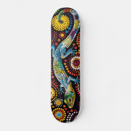 Skateboard Lizard - Estilo aborigen - Cubierta para skateboar