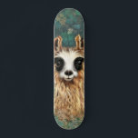 Skateboard Llama a bebé curiosa - linda<br><div class="desc">Llama de bebé curiosa</div>