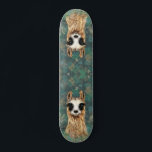 Skateboard Llama a bebé curiosa - linda - sonrisa<br><div class="desc">Llama de bebé curiosa</div>