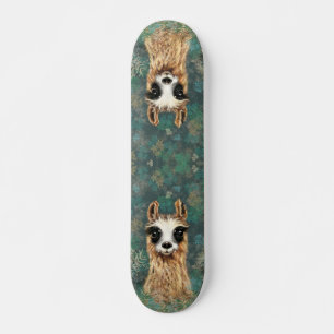 Skateboard Llama a bebé curiosa - linda - sonrisa