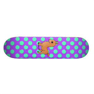 Skateboard Llama anaranjada linda