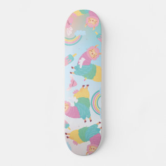 Skateboard Llama cute pega Chicas arco iris