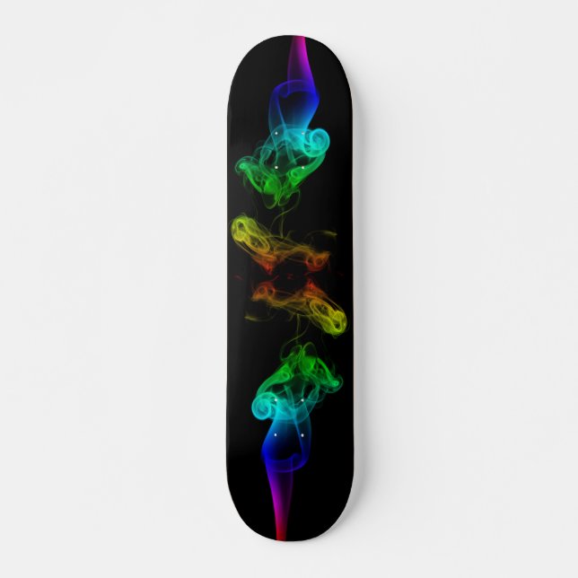 Skateboard Llama del arco iris (Anverso )