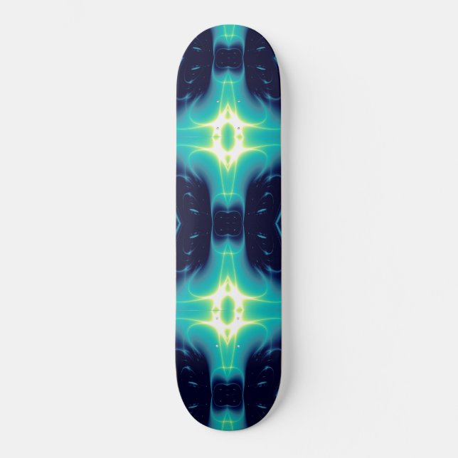 Skateboard LLAMA FRACTAL, azul (Anverso)
