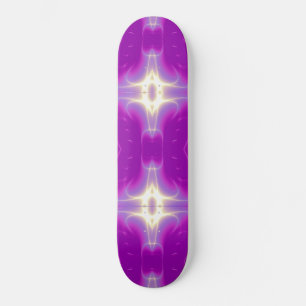 Skateboard LLAMA FRACTAL, rosa violeta