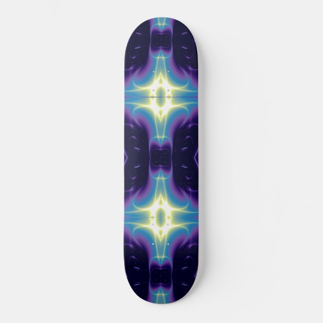 Skateboard LLAMA FRACTAL , violeta azul (Anverso)