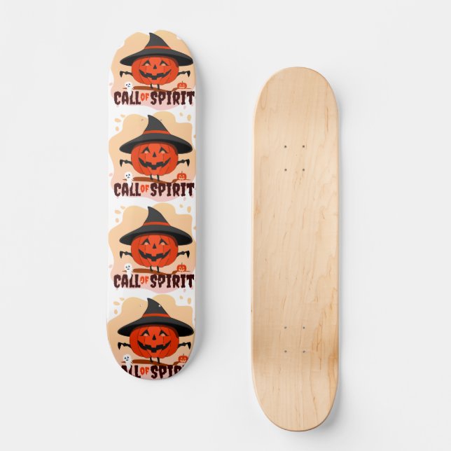 Skateboard Llamado de Espíritu de Halloween (Anverso)