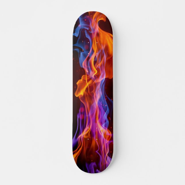 Skateboard Llamas multicolores de colores (Anverso )