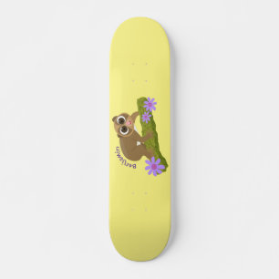 Skateboard Lloris lentos alegres en el personalizado de rama