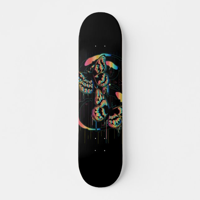 Skateboard Lluvia de mariposa (Anverso )