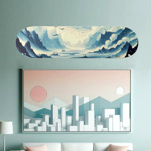 Skateboard Lluvia Granizo Aves Migratorias Nieve Montañas Pai