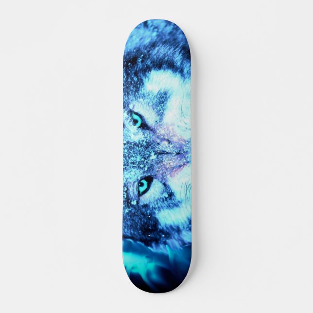 Skateboard Lobo asustado (Anverso )