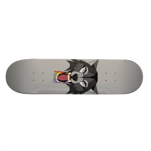 Skateboard Lobo del arco iris
