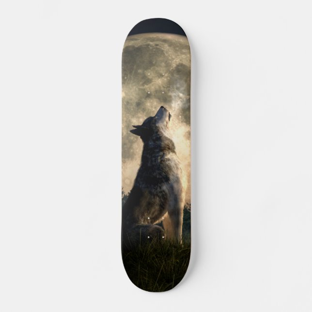 Skateboard Lobo del grito (Anverso)