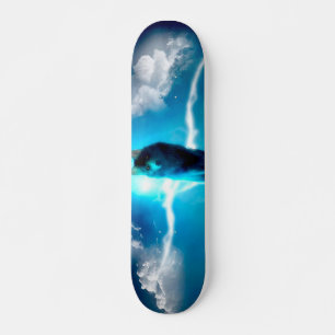 Skateboard Lobo en la tormenta