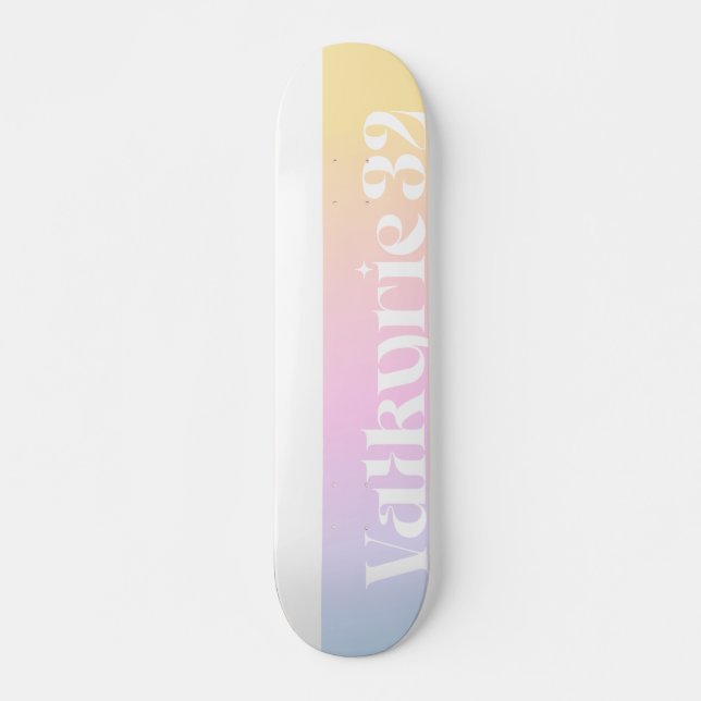 Skateboard Logo Crema Atardecer (Anverso )