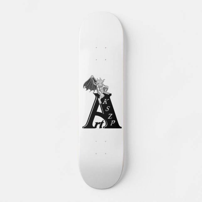 Skateboard Logo de Art KSZP mit Golem - Gargoyle (Anverso)