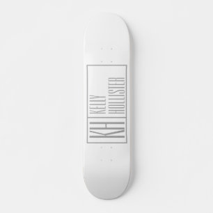 Skateboard Logotipo de iniciales y nombre gris moderno