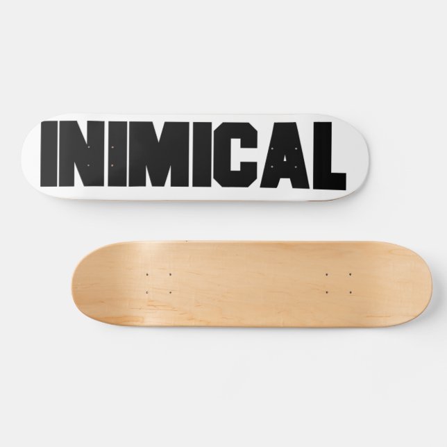 Skateboard Logotipo de letra de impacto inicial (Horz)