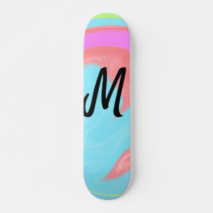 Skateboard logotipo simple mínimo de monograma cocción person