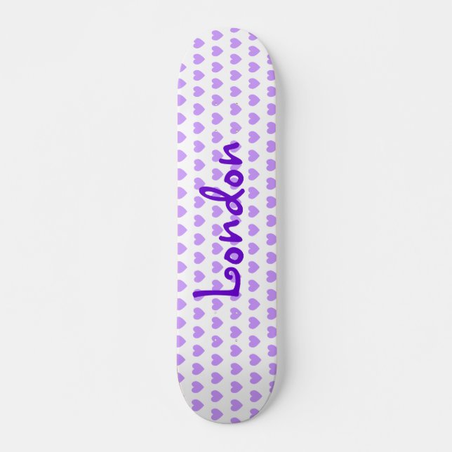 Skateboard Londres en morado (Anverso )