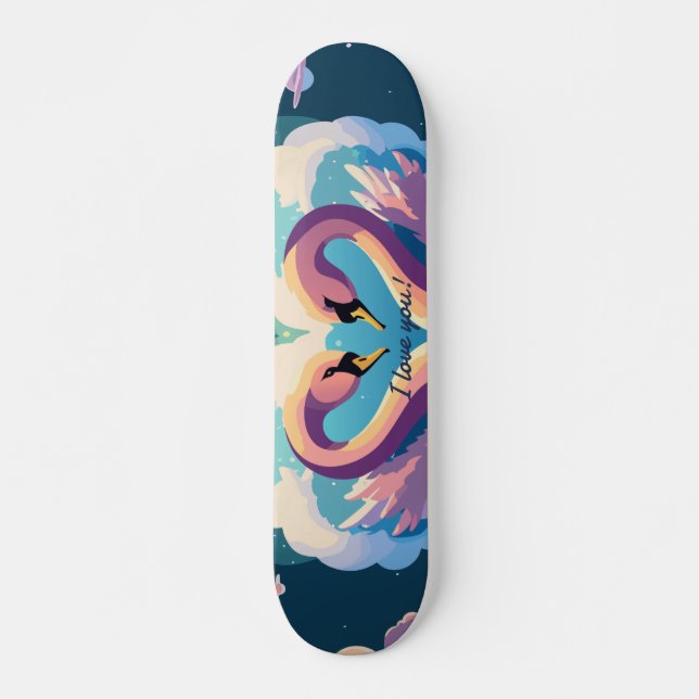 Skateboard Los Cisnes Enamorados (Anverso )