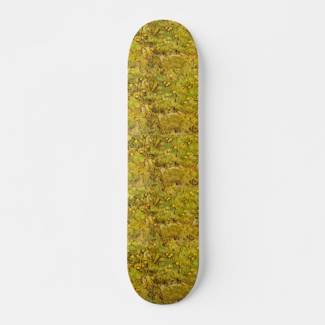 Skateboard Los deportes caprichosos de los flores amarillos (Anverso )