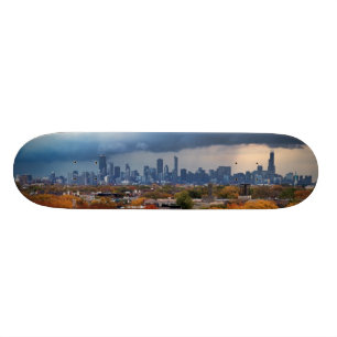Skateboard Los E.E.U.U., Illinois, Chicago, paisaje urbano