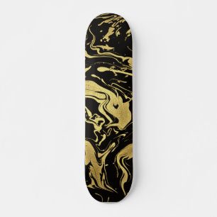 Skateboard Los remolinos negros Liquid Rich Gold personalizan