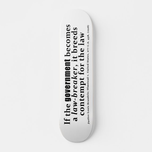 Skateboard Louis D. Brandeis Olmstead contra Estados Unidos ( (Anverso )