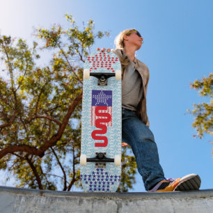 SKATEBOARD LOVE EXPERIMENTAL USA FLAG STARS BY MASANSER