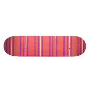 Skateboard Lt fino de las rayas. Rosa