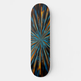 Skateboard Luces Fractales Abstractas