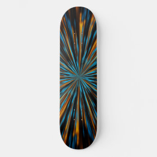 Skateboard Luces Fractales Abstractas