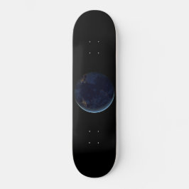 Skateboard Luces nocturnas en el planeta Tierra (hemisferio o