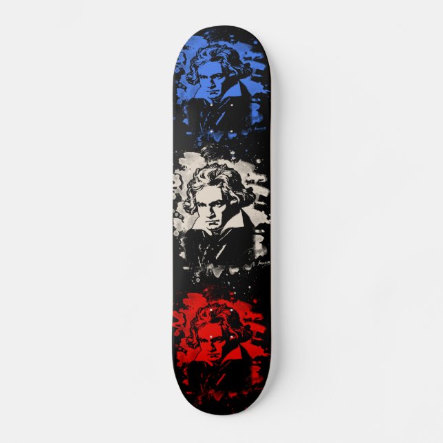 Skateboard Ludwig Van Beethoven tributo - bleached (Anverso)