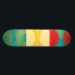 Skateboard Luminoso arte pop con círculos y plazas<br><div class="desc">El fluorescente ya no es sólo para las luces,  como lo demuestra esta maravillosamente brillante obra de arte pop. Esta impresión es una mezcla de cuadradas con círculos de colores dentro. ¡Si te gusta el arte abstracto te encantará este papel!</div>