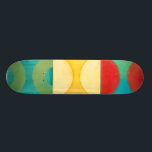 Skateboard Luminoso arte pop con círculos y plazas<br><div class="desc">El fluorescente ya no es sólo para las luces,  como lo demuestra esta maravillosamente brillante obra de arte pop. Esta impresión es una mezcla de cuadradas con círculos de colores dentro. ¡Si te gusta el arte abstracto te encantará este papel!</div>