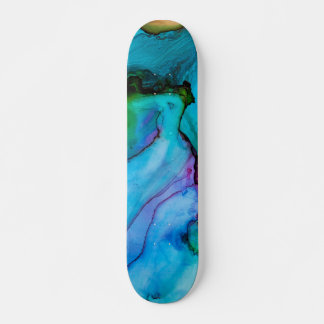 Skateboard Luminoso lavado de color turquesa