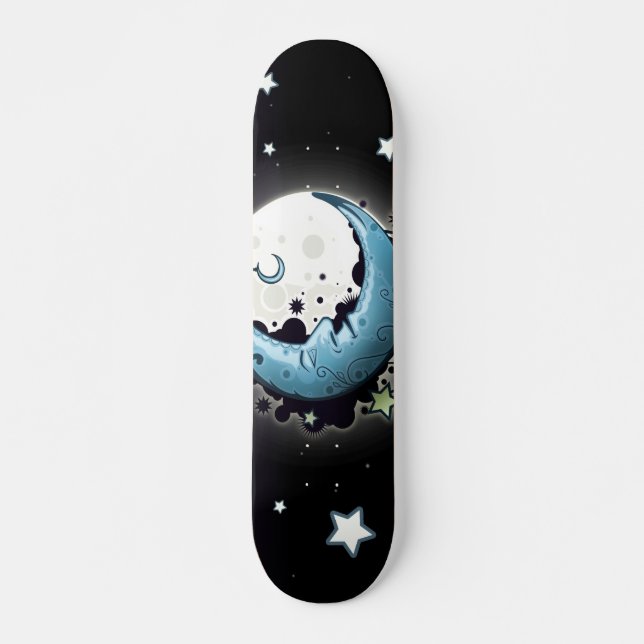 Skateboard Luna Azul (Anverso )