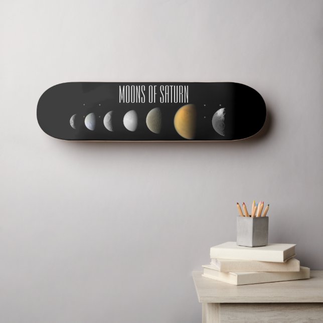 Skateboard Luna de Saturno (Arte de pared (horz))