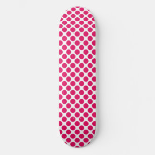 Skateboard Lunares Blancos Rojos