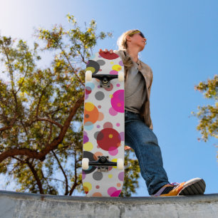 Skateboard Lunares Coloridos