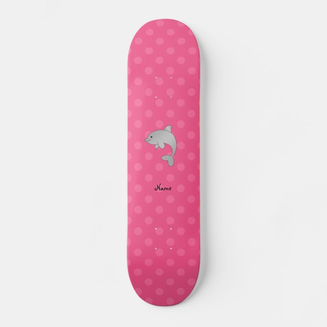 Skateboard Lunares conocidos personalizados del rosa del (Anverso)