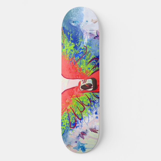 Skateboard Macaw del loro del Amazonas (Anverso)