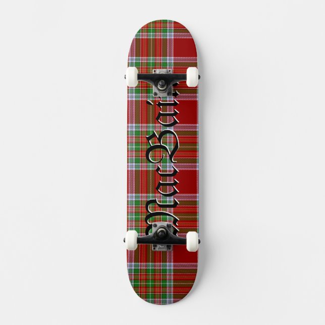 Skateboard MacBain Tartan Scottish Plaid Pattern (Anverso)