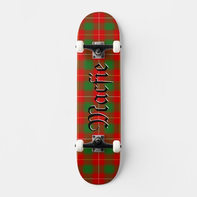 Skateboard Macfie McFee Tartan Scottish Plaid Pattern (Anverso)